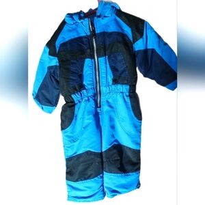 Blue and Black Kids Snowsuit